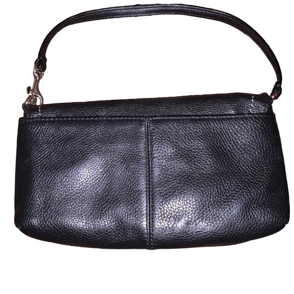 Vintage Coach Black Pebbled Hand Crafted Leather Wristlet or Clutch bag - Picture 8 of 12